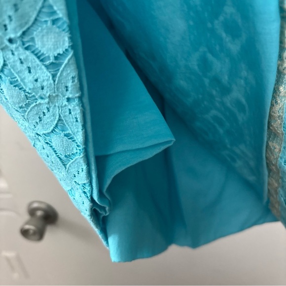 LILLY PULITZER Caitlin Strapless Lace Mini Dress Women’s Size 0 Blue A Line - Picture 3 of 9